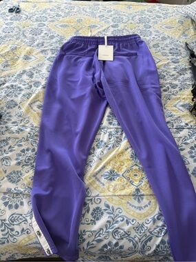 BAPE Men’s Purple Track Pants with Side Stripe